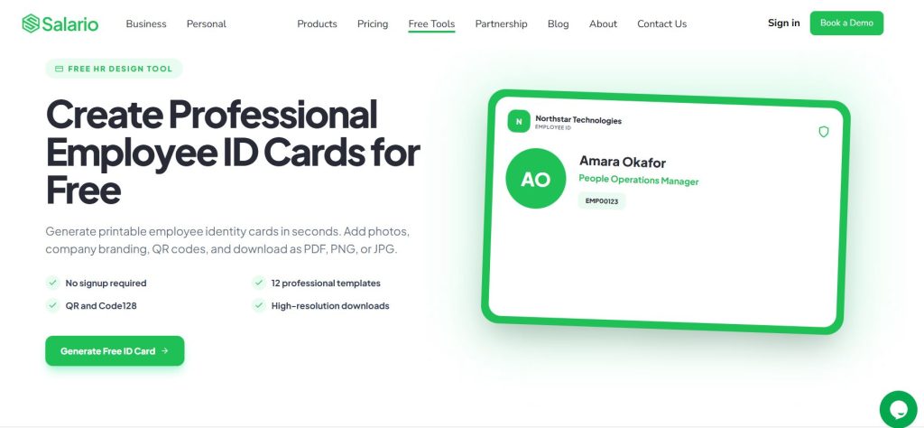 Generate an Employee ID Card