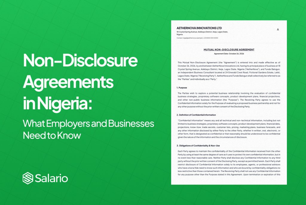 Non-Disclosure Agreements in Nigeria