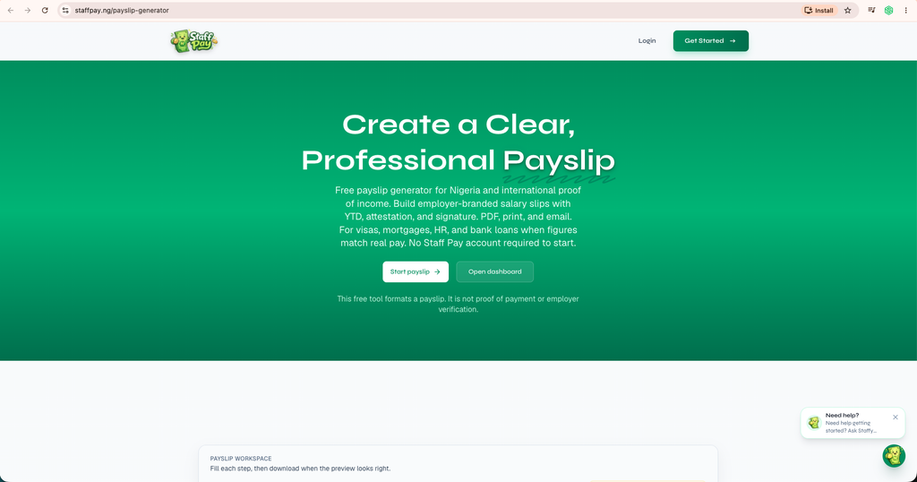 staffpay payslip