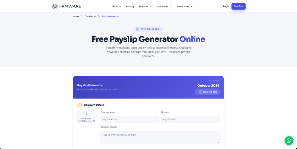 hrmware payslip